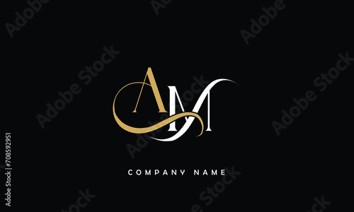AM, MA, A, M Abstract Letters Logo Monogram
