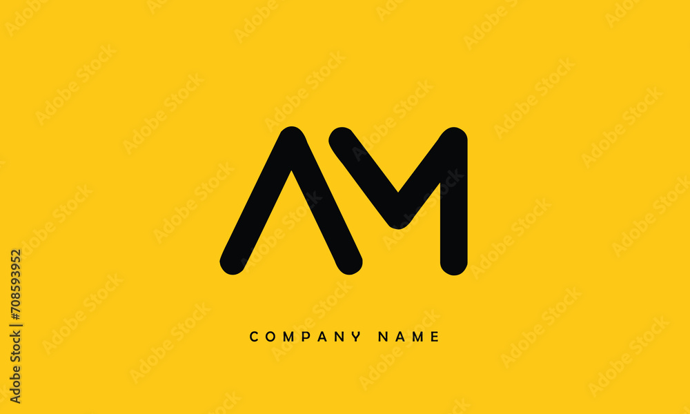 AM, MA, A, M Abstract Letters Logo Monogram AM, MA, A, M Abstract Letters Logo Monogram
