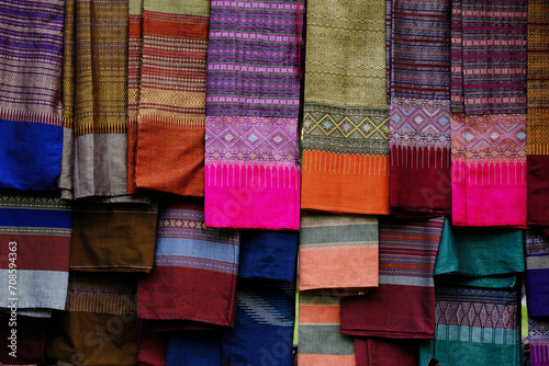 colorful fabric texture © Saravut