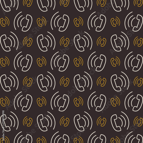 Active Call trendy pattern repeating vector beautiful illustration background