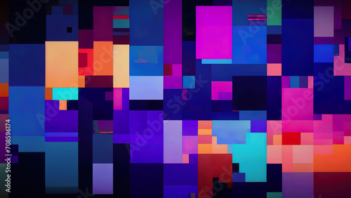Wallpaper with abstract pixel mosaic illustration 4K