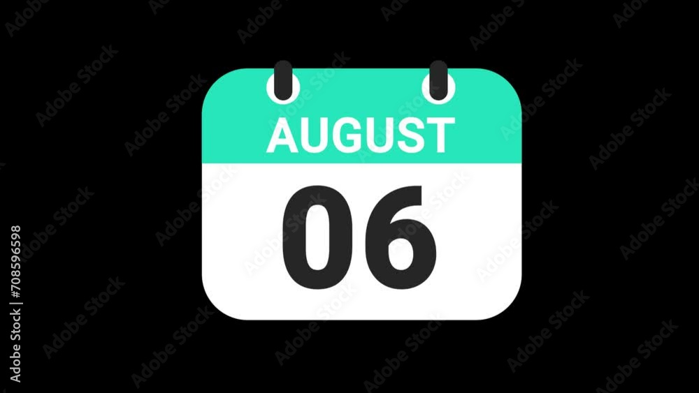 Date counting calendar date of 1 to 31, animation, Transparent alpha background
Date counting calendar date of 1 to 31, animation, Transparent alpha background