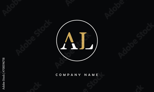 AL, LA, A, L Abstract Letters Logo Monogram