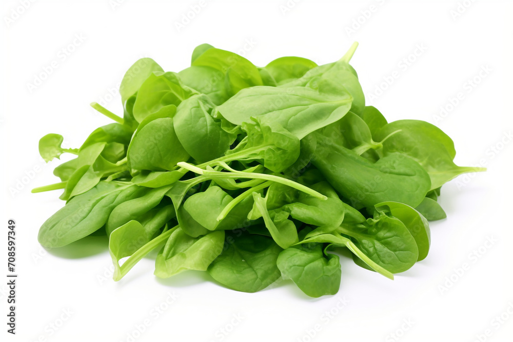 Mache (Lamb's Lettuce) isolated on white background created with Generative Ai Mache (Lamb's Lettuce) isolated on white background created with Generative Ai