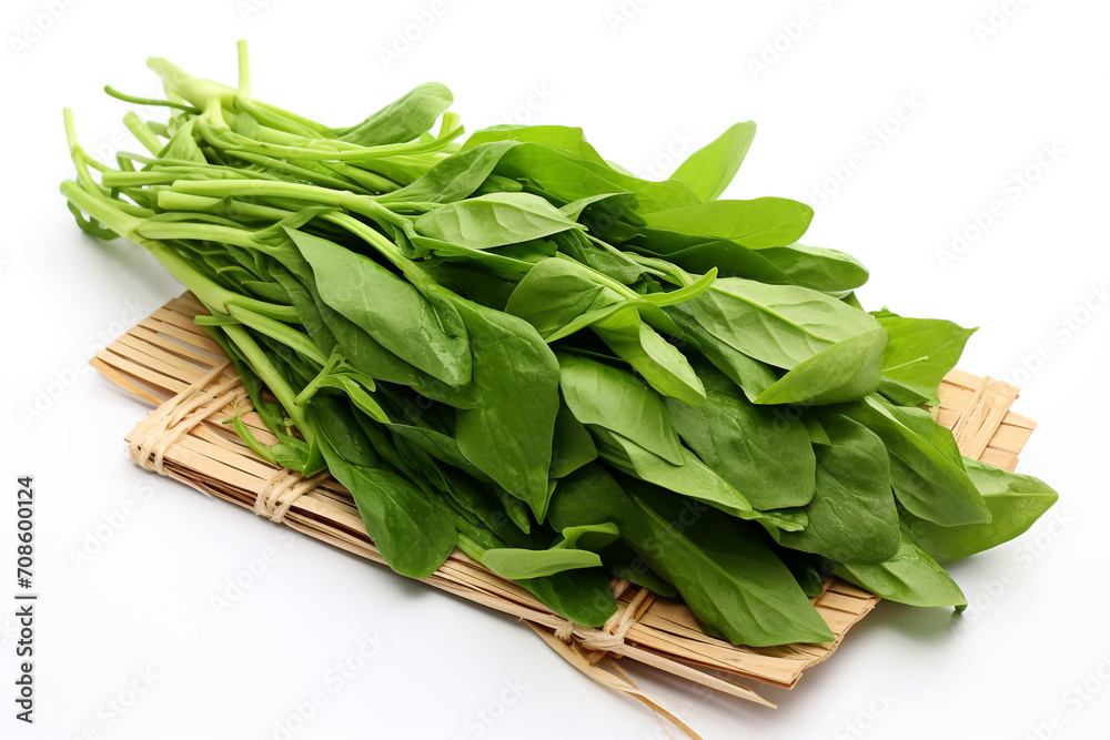 Water Spinach (Kangkong) isolated on white background created with Generative Ai Water Spinach (Kangkong) isolated on white background created with Generative Ai