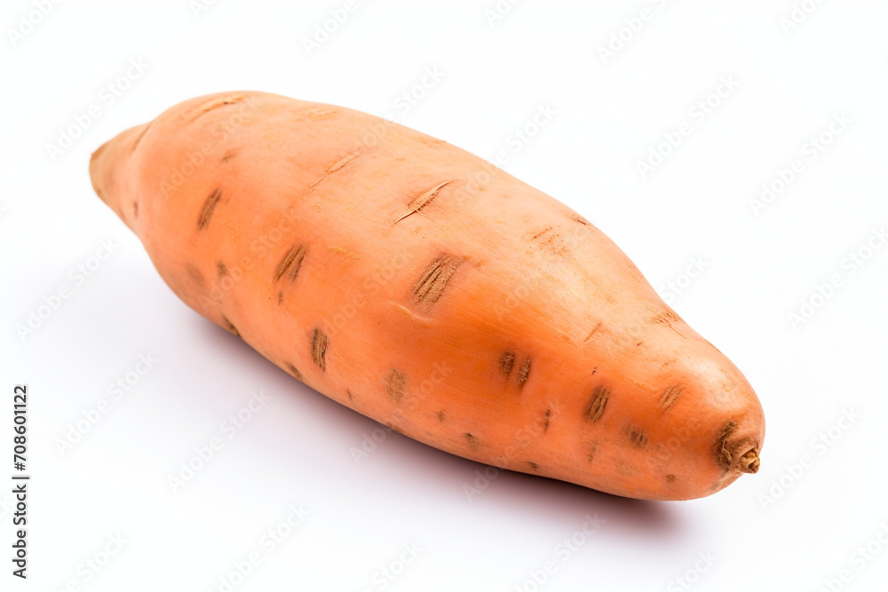 Sweet Potato isolated on white background created with Generative Ai Sweet Potato isolated on white background created with Generative Ai