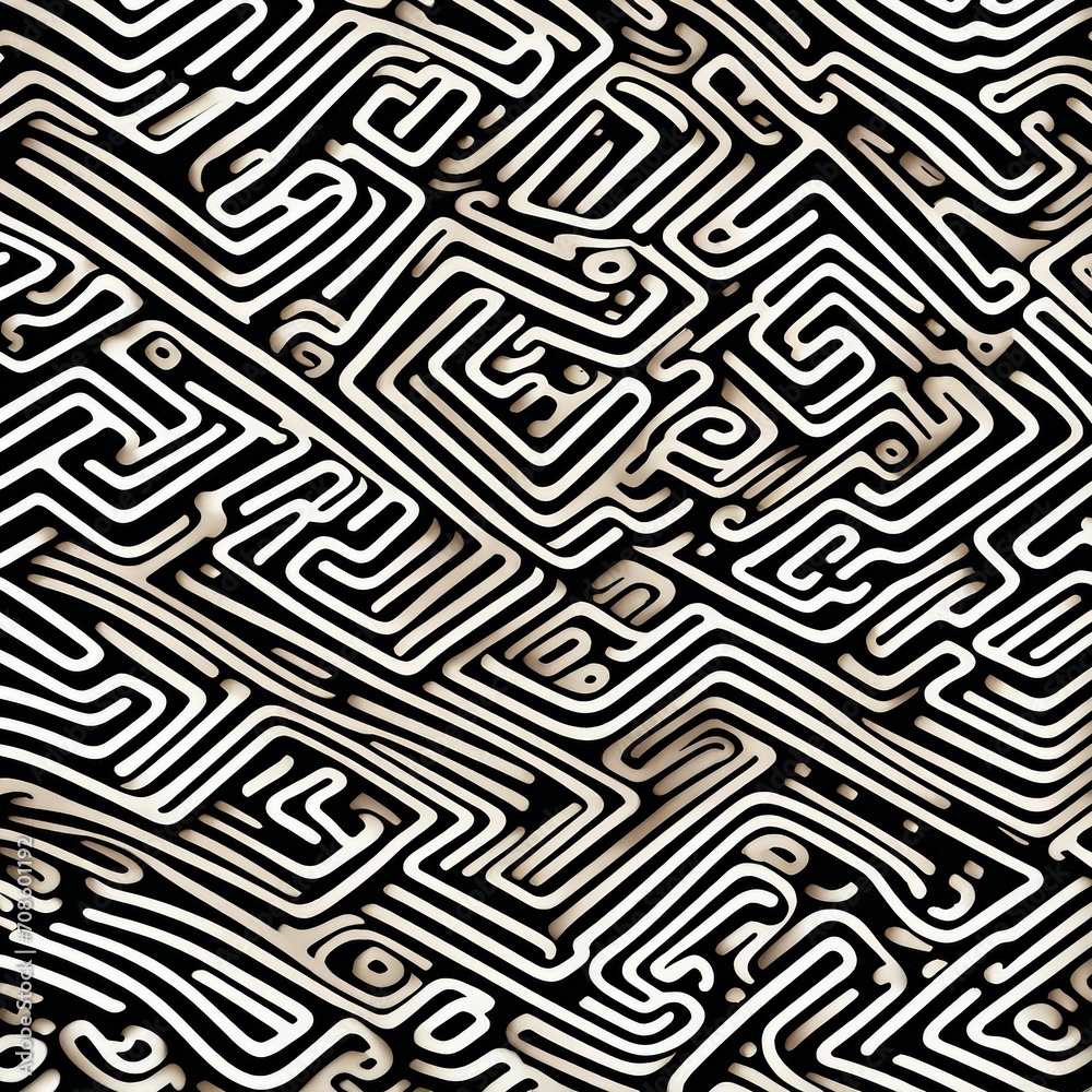 maze pattern illustration background