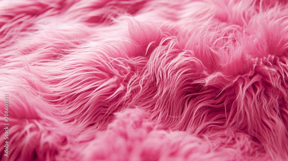 Close Up of Pink Fur Texture for Textile Design, Crafts, and Fashion
