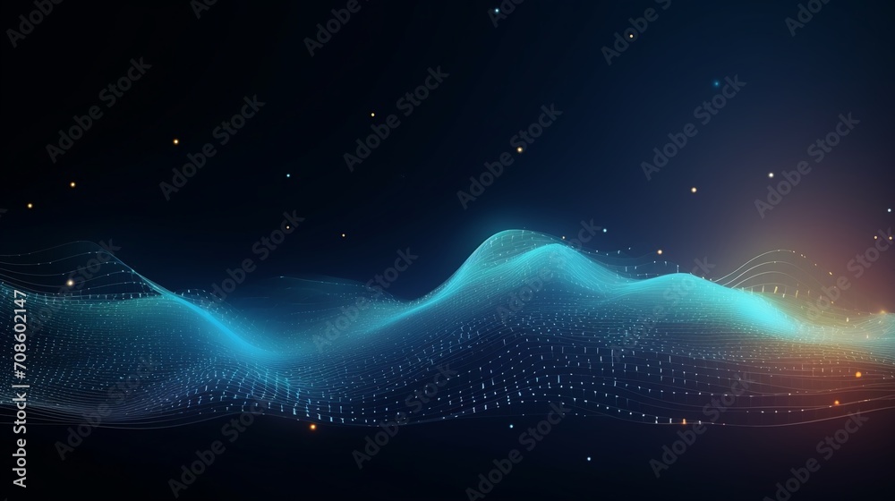 Futuristic technology style and elegant background for business tech presentations. Abstract wave background.