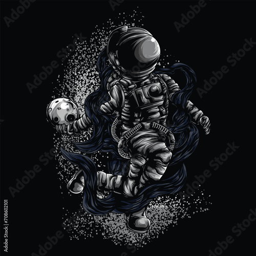 illustration of astronaut sport games.