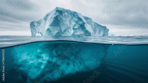 Large floating iceberg. A huge mountain of frozen ice in the ocean. Arctic beauty. © Vladimir