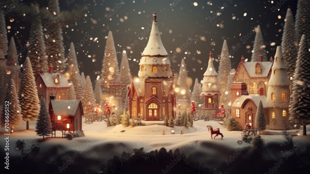 Adorable Christmas composition evoking the spirit of festive delight.