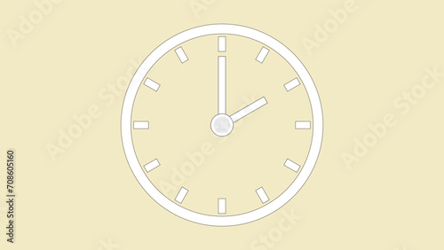 Clock icon 2hr  color code F2EAC4 arrow show 2 hour about 12.00 to 2.03. on the  background.