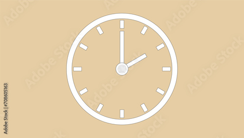 Clock icon 2hr  color code E6CDA3 arrow show 2 hour about 12.00 to 2.02. on the  background.