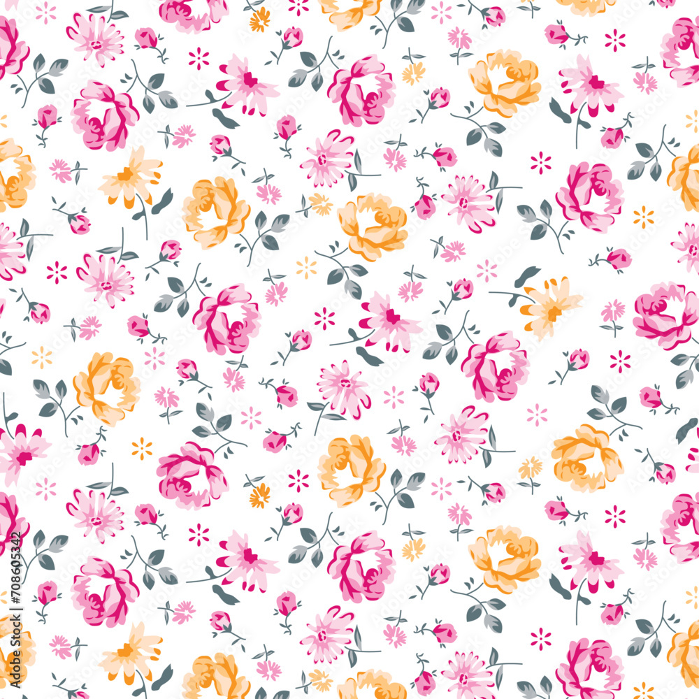 Roses Garden Pattern for textile print