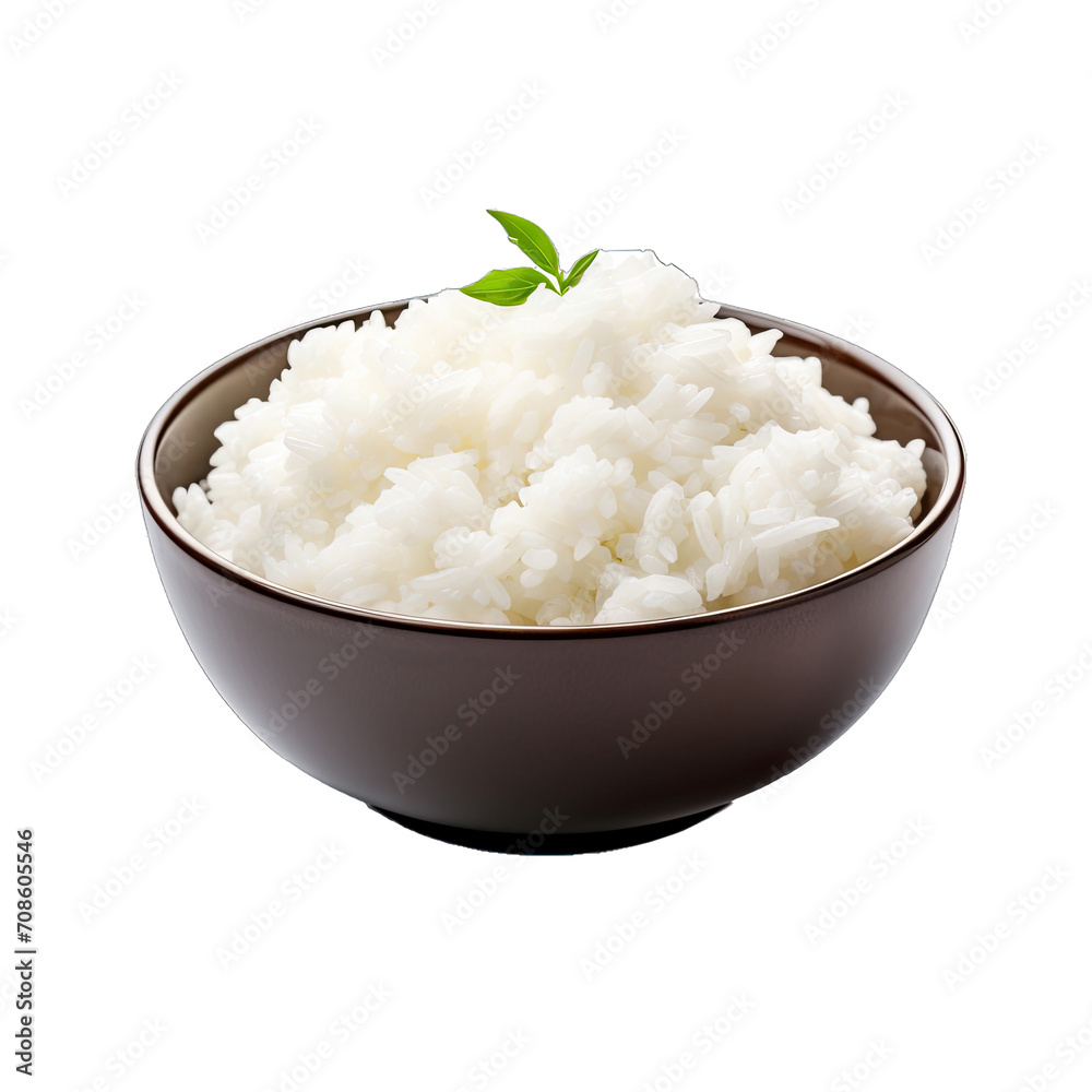A Bowl of Fluffy and Aromatic Cooked Rice.. Isolated on a Transparent Background. Cutout PNG. A Bowl of Fluffy and Aromatic Cooked Rice.. Isolated on a Transparent Background. Cutout PNG.