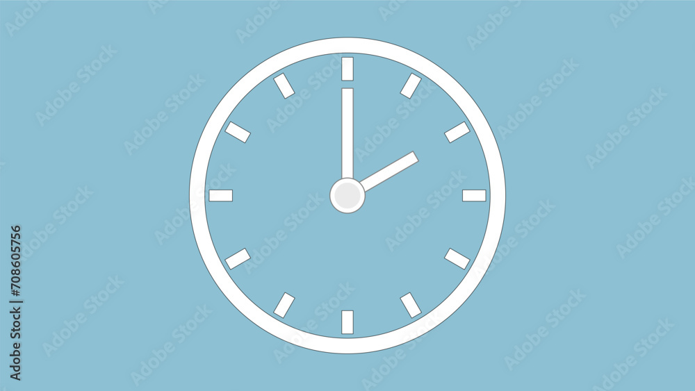 Clock icon 2hr  color code 8CC1D3 arrow show 2 hour about 12.00 to 2.25. on the  background.