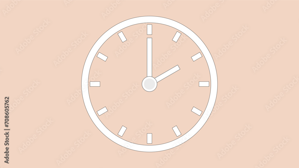Clock icon 2hr color code F2D5C3 arrow show 2 hour about 12.00 to 2.28. on the background. Clock icon 2hr color code F2D5C3 arrow show 2 hour about 12.00 to 2.28. on the background.
