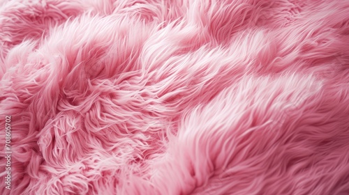 Close Up of Pink Fur Texture     Soft  Vibrant  and Luxurious Detail