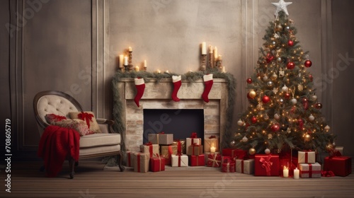 Elegance of the season with this festive backdrop, leaving room for your content