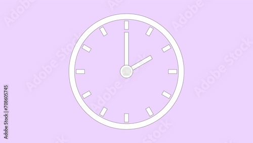 Clock icon 2hr  color code ECD4FF arrow show 2 hour about 12.00 to 2.40. on the  background.