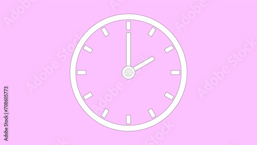 Clock icon 2hr  color code FCC2FF arrow show 2 hour about 12.00 to 2.35. on the  background.