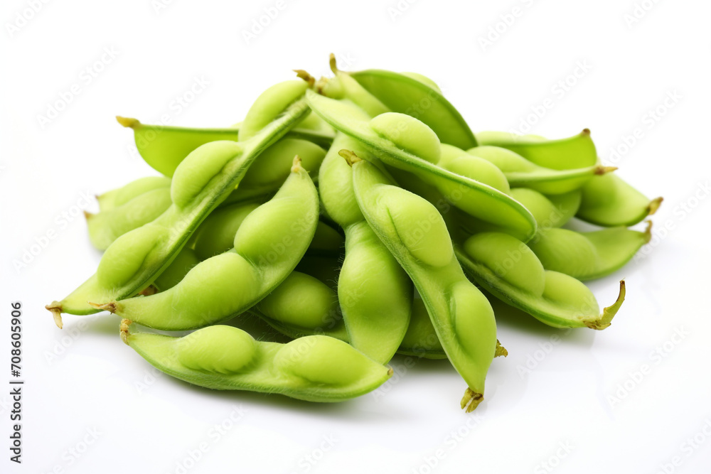 Edamame isolated on white background created with Generative Ai Edamame isolated on white background created with Generative Ai