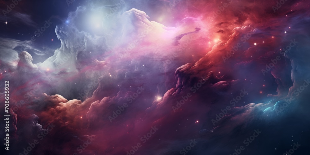 Celestial Night Space  Star Clusters, Stunning Nebula Imagery, Ethereal Cosmos, Astral Beauty