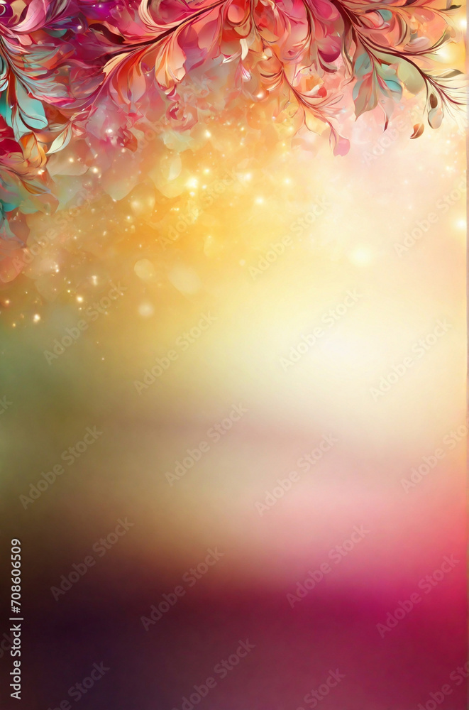 Abstract colorful background with light effects. AI