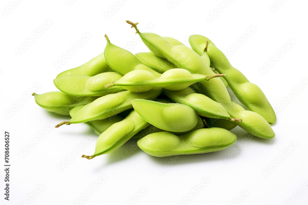 Edamame isolated on white background created with Generative Ai Edamame isolated on white background created with Generative Ai