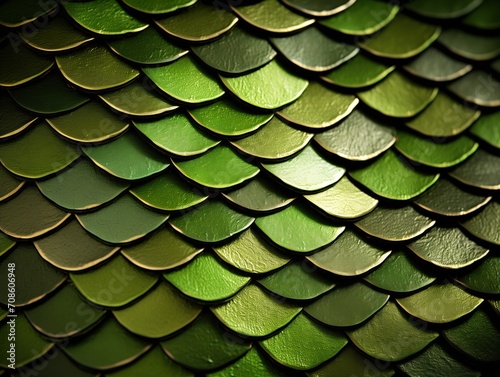 Green pattern with fish scale abstract texture. photo