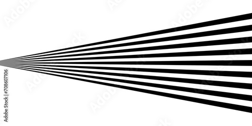 Black on white abstract perspective wave line stripes. wavy shape .Striped linear pattern with 3d dimensional effect isolated on white.