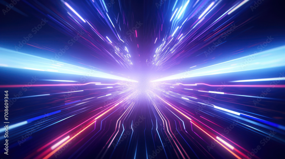 Futuristic neon symphony against the void, casting dynamic light patterns Futuristic neon symphony against the void, casting dynamic light patterns