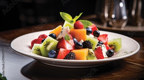 a refreshing salad  with a mix of textures and colors that showcase the versatility and appetizing qualities of this beloved fruit.