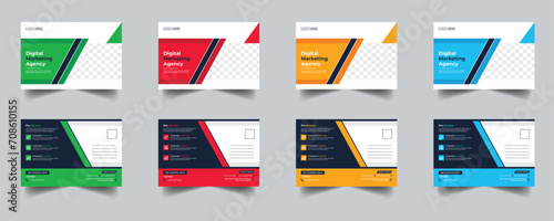 Modern Creative Corporate Post Card Template, Vector Template for Opening Invitation Editable, Professional Business Postcard Design, Event Card Design, Invitation Design, Direct Mail EDDM Template