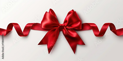 Wallpaper Mural Red bow on a white background  Torontodigital.ca