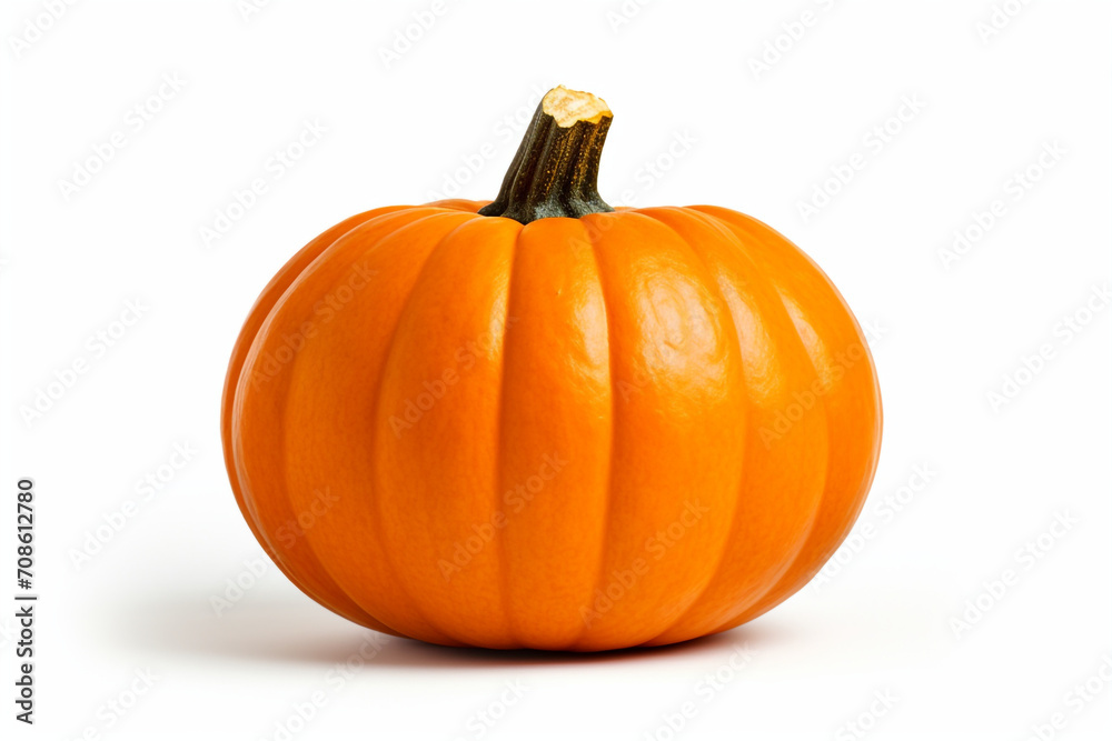 Obraz premium Pumpkin isolated on white background created with Generative Ai