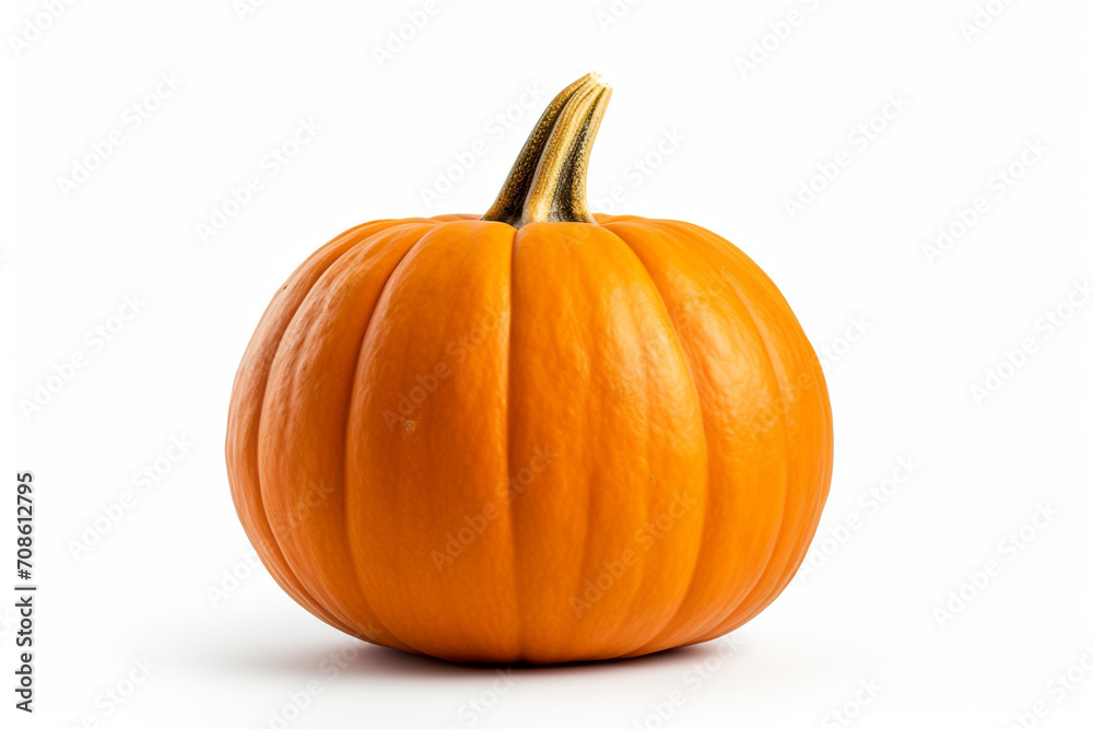 Obraz premium Pumpkin isolated on white background created with Generative Ai