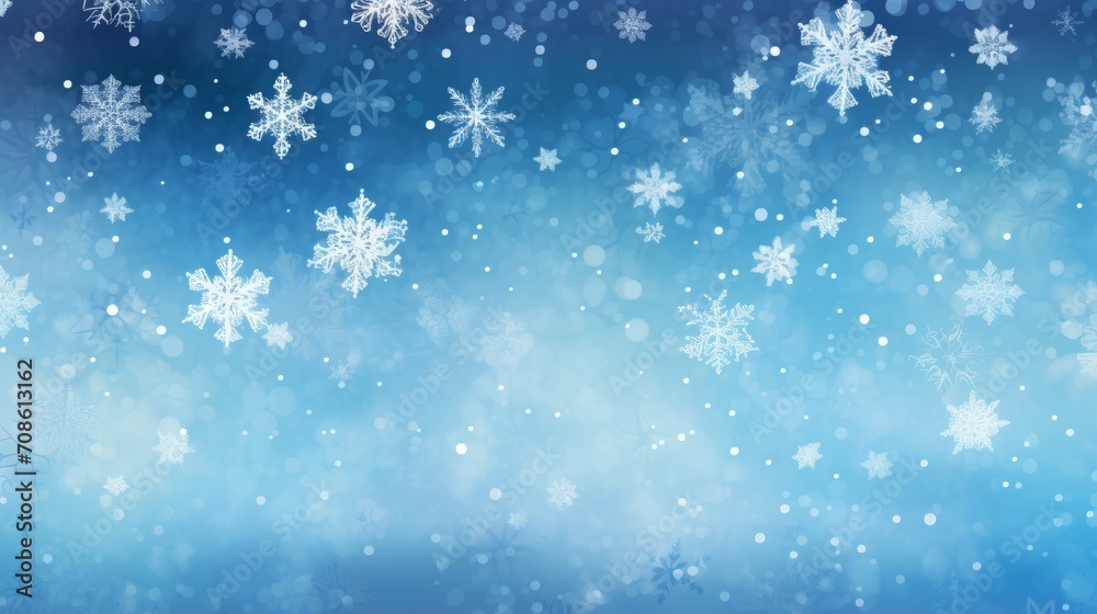 Whimsical Christmas artwork featuring playful cartoon snowflakes.