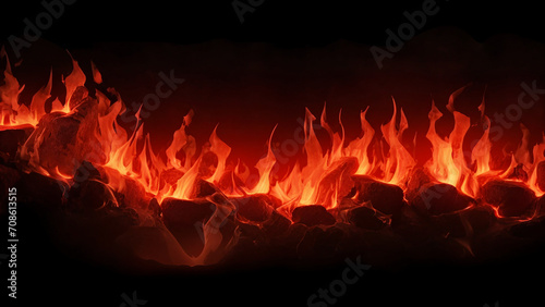 background with red and yellow flames