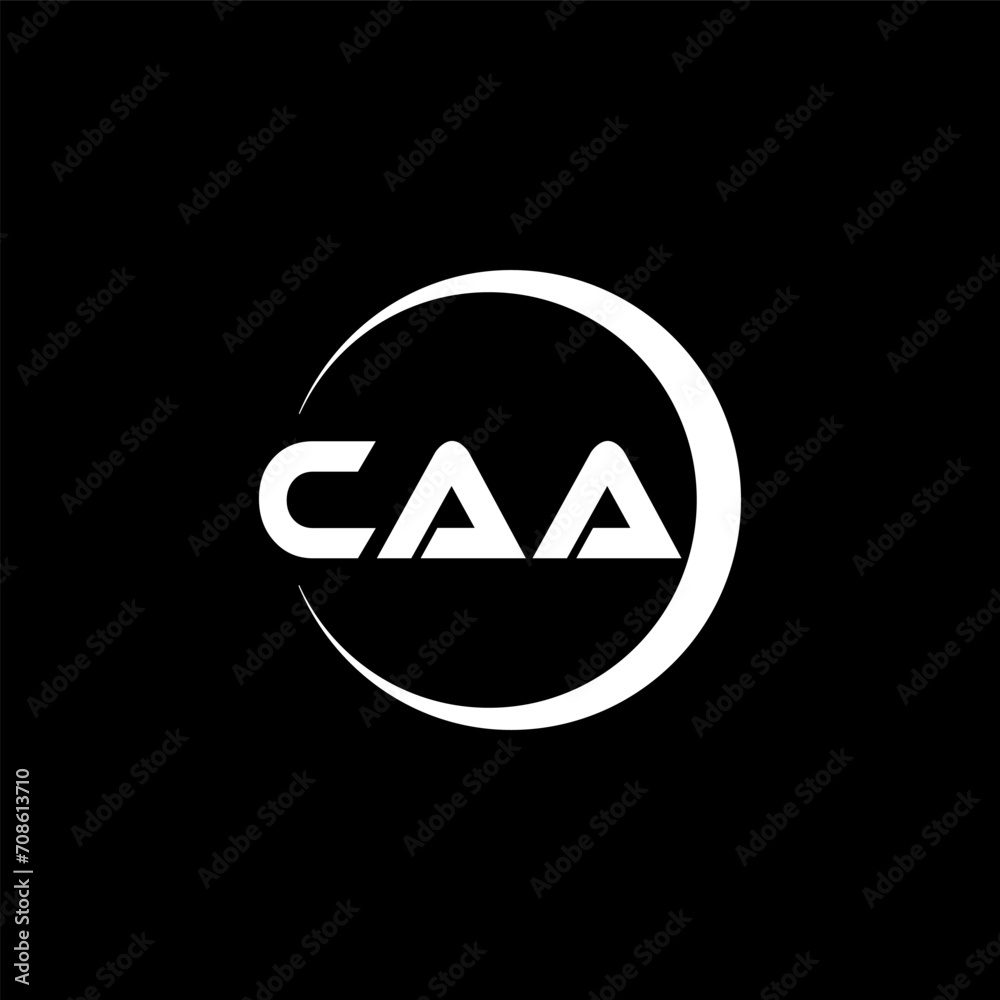 CAA letter logo design with black background in illustrator, cube logo, vector logo, modern alphabet font overlap style. calligraphy designs for logo, Poster, Invitation, etc. CAA letter logo design with black background in illustrator, cube logo, vector logo, modern alphabet font overlap style. calligraphy designs for logo, Poster, Invitation, etc.