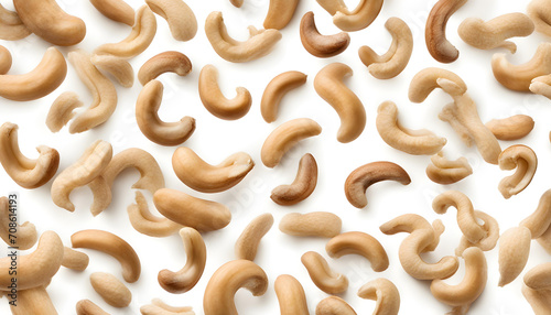 Cashew nuts isolated on a white background