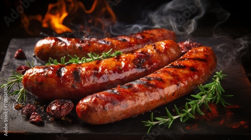 Grilled sausages on a platter, embodying the spirit of casual BBQ gatherings