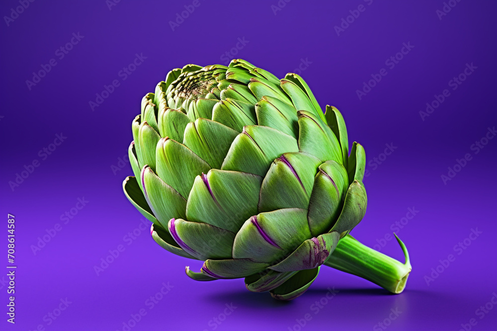 Fototapeta premium Artichoke isolated on white background created with Generative Ai