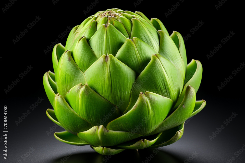 Fototapeta premium Artichoke isolated on white background created with Generative Ai