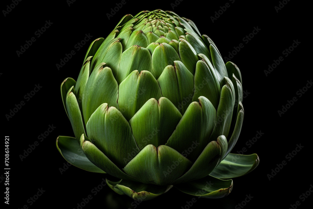 Obraz premium Artichoke isolated on white background created with Generative Ai