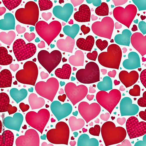 Valentine s Day background  composed of red hearts and roses expressing love  two people holding hands together  a grand wedding scene 