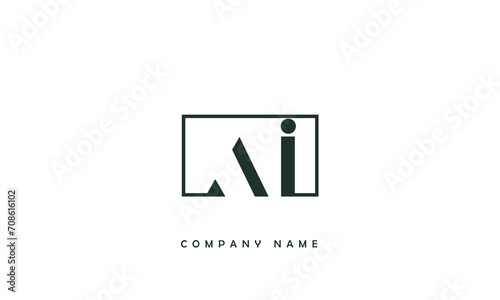 AI, IA, A, I Abstract Letters Logo Monogram