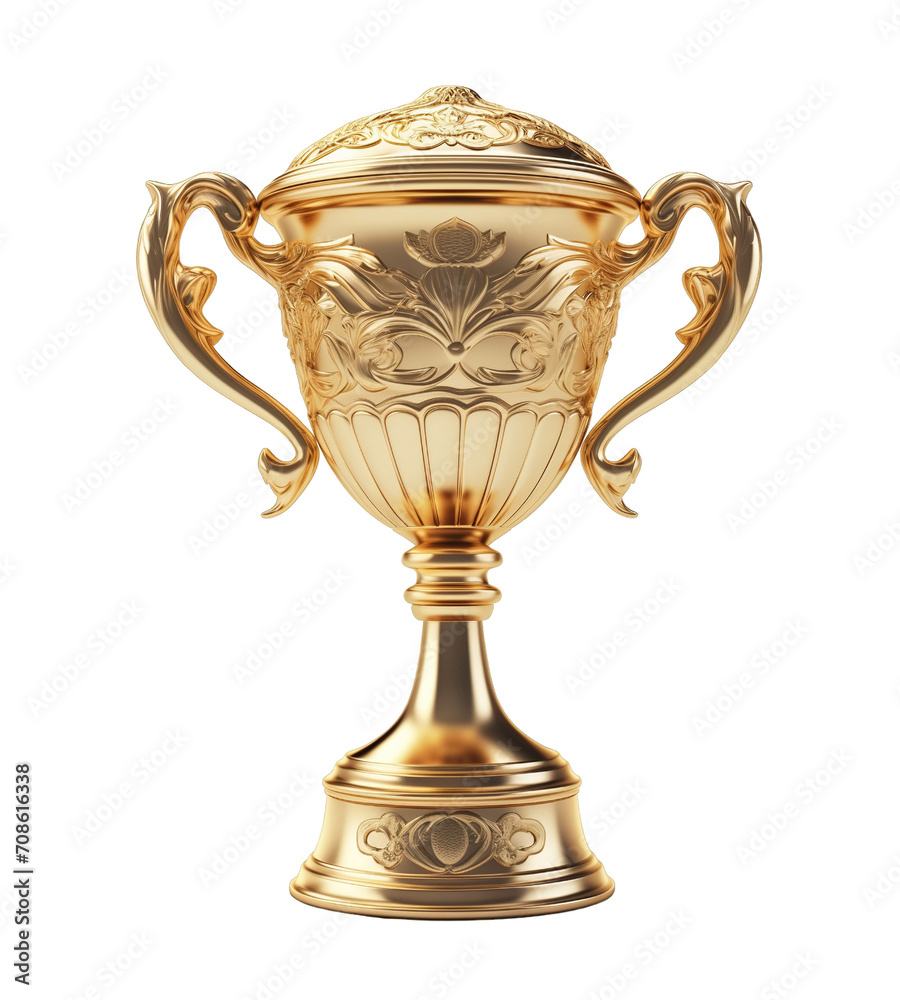 Golden Trophy cup isolated on transparent background. PNG file, cut out Golden Trophy cup isolated on transparent background. PNG file, cut out