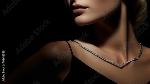 a close-up of a diamond bracelet on a woman, a minimalist modern style to accentuate the brilliance and beauty of the diamonds, creating an artful representation of luxury jewelry.